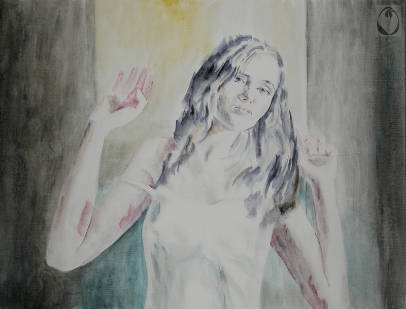 oil on paper - olio su carta di Piro